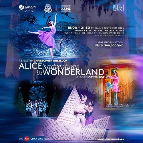 Special Screening: ALICE’S ADVENTURES IN WONDERLAND Wheeldon / Talbot, Royal Ballet, 2024 (19:00, 09.10.2026)