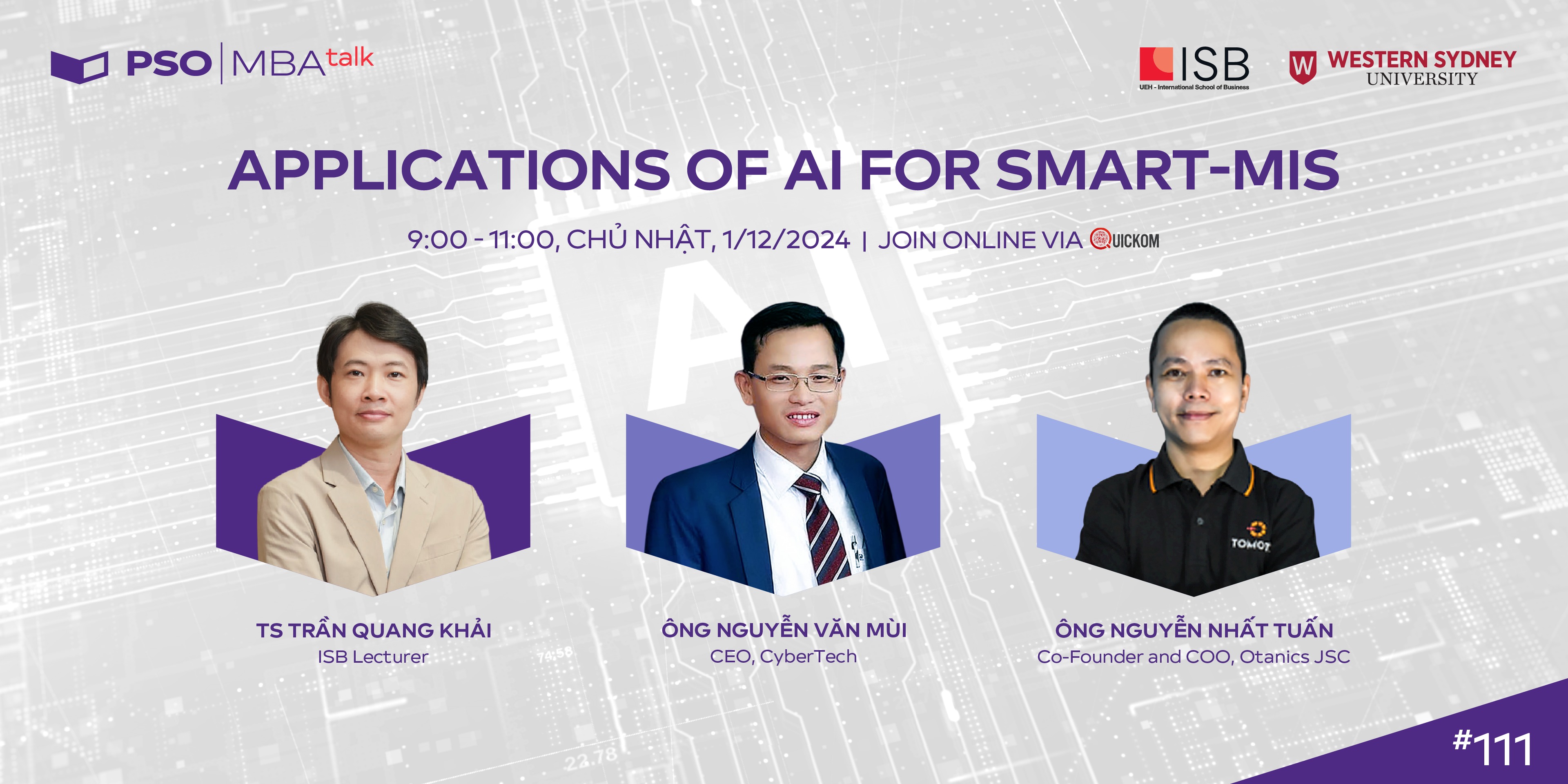 MBA Talk #111: Applications of AI for Smart-MIS
