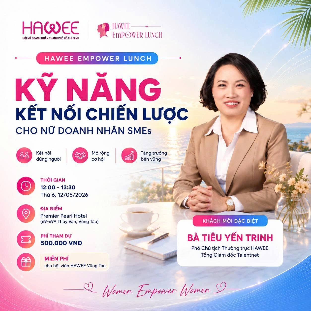 HAWEE EmPower Lunch Vũng Tàu: Kỹ năng kết nối chiến lược cho Nữ doanh nhân SMEs