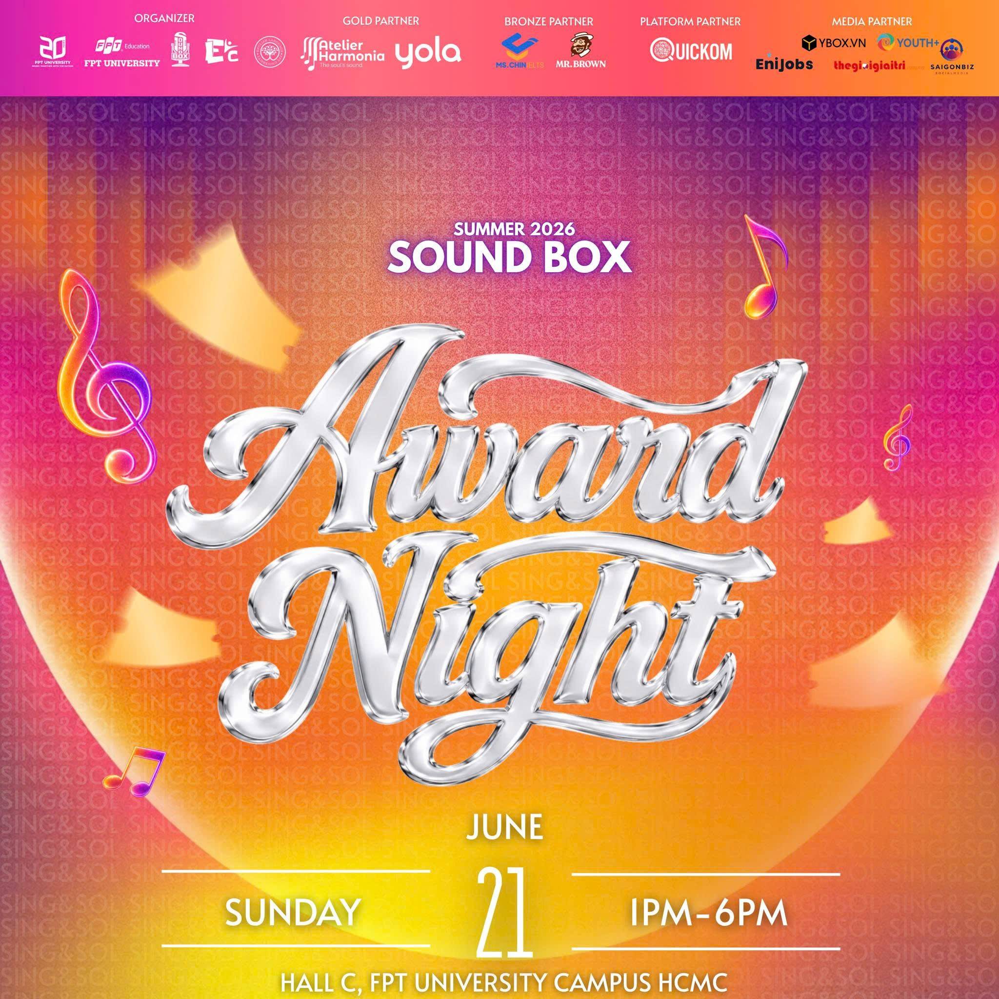 SOUND BOX 2026: SING & SOL - Awards Night