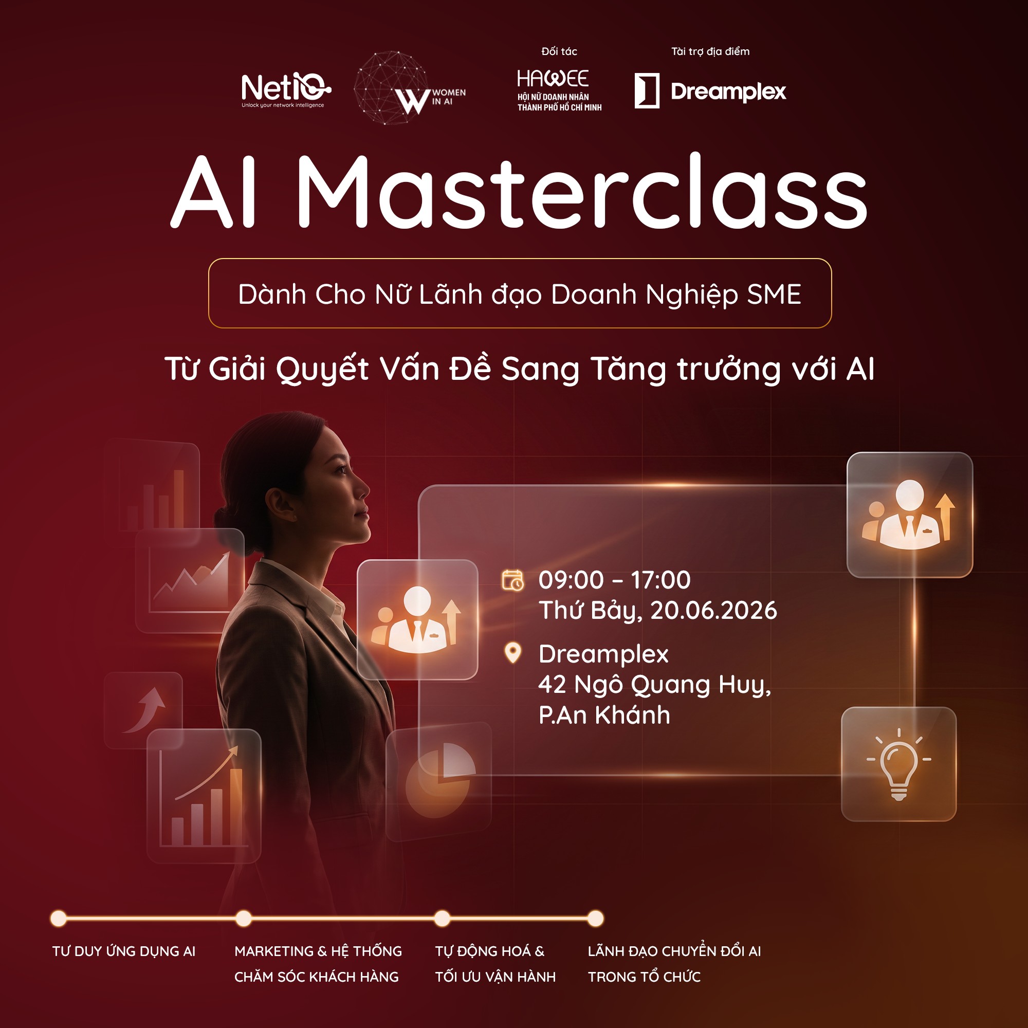 AI MASTERCLASS Dành Cho Nữ Lãnh Đạo Doanh Nghiệp SME