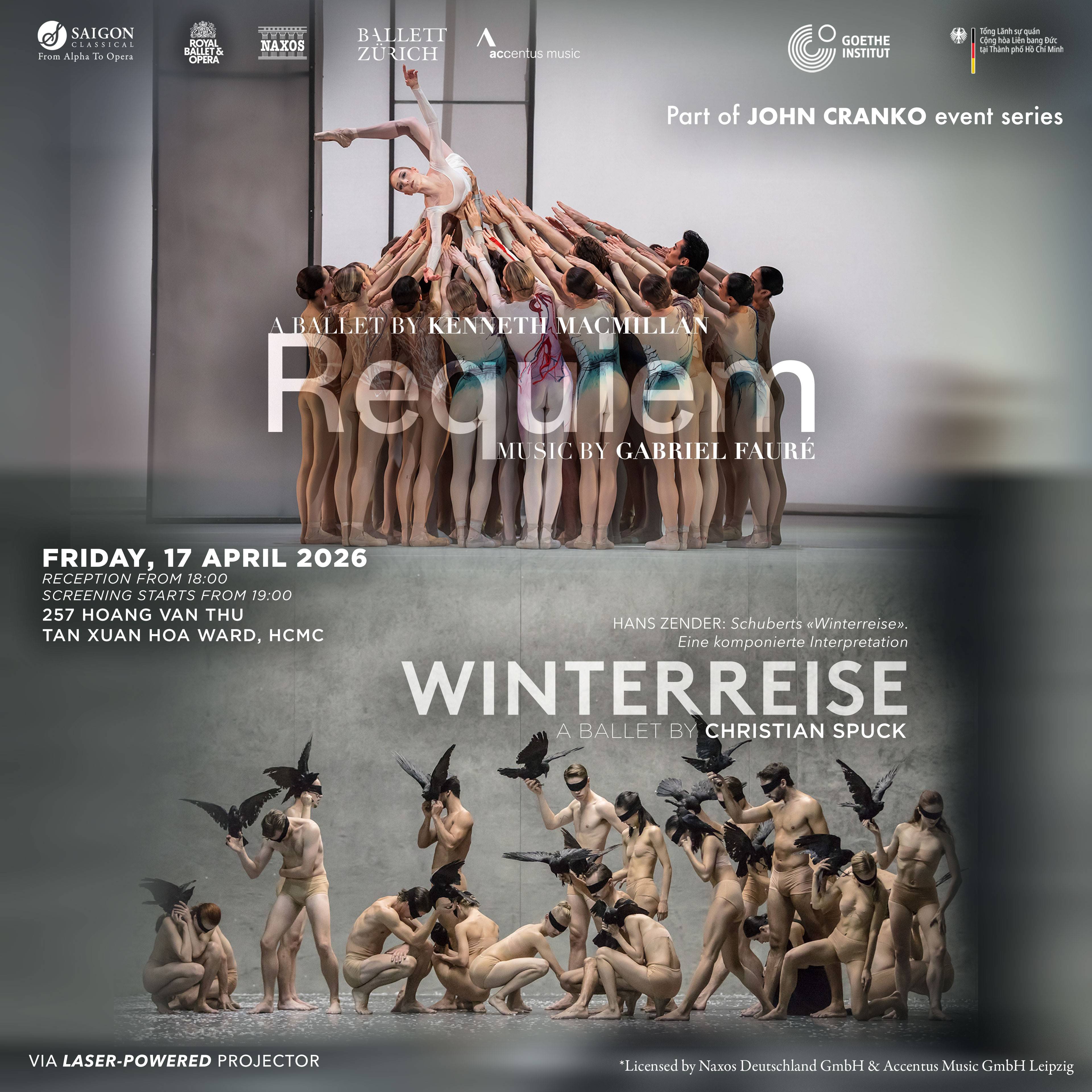 Ballets on big screen: CRANKO series, double bill REQUIEM MacMillan / WINTERREISE Spuck