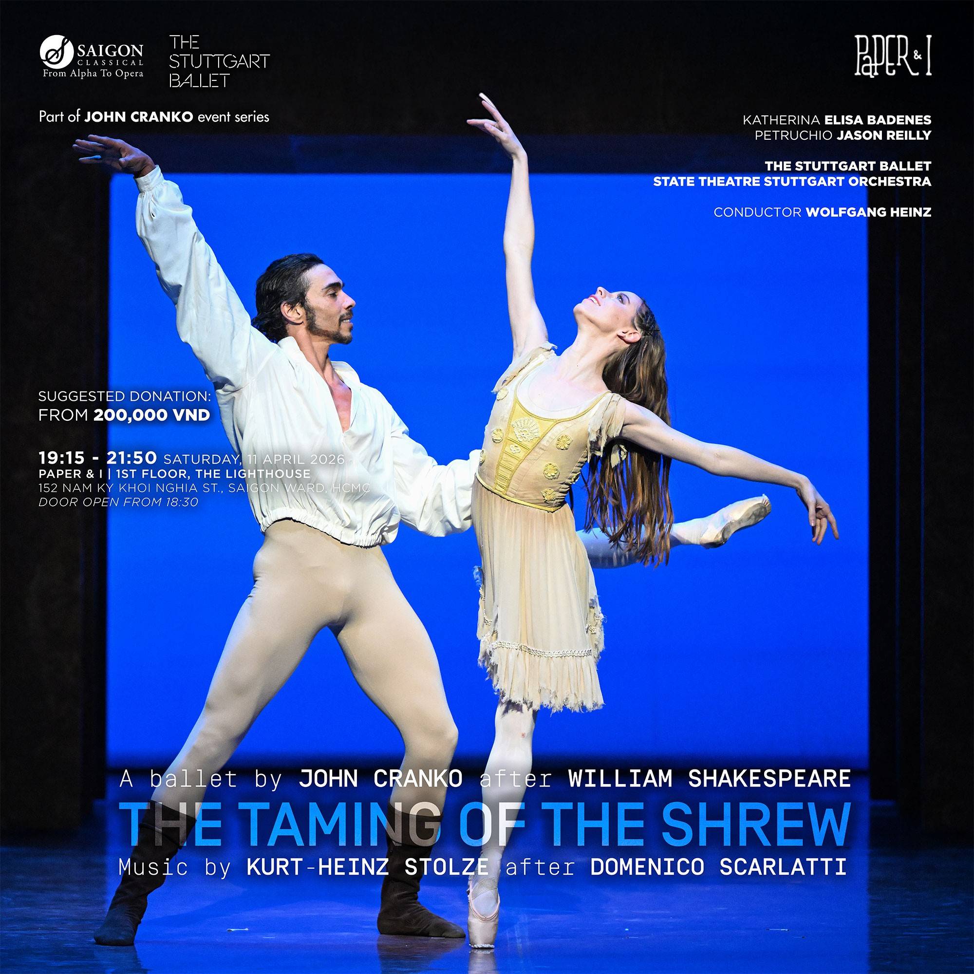 Special Ballet Screening: THE TAMING OF THE SHREW by John Cranko, Stuttgart Ballet, 2024 (19:15, 11.04.2026)